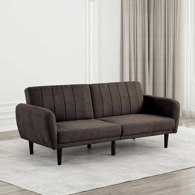 Aristide Futon Sofa Grey & Brown