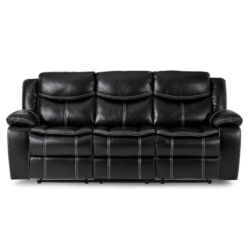 Bastrop Double Reclining Sofa in Black 8230BLK-3