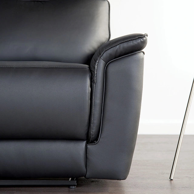 Bienne Sofa Manual Recliner White & Black